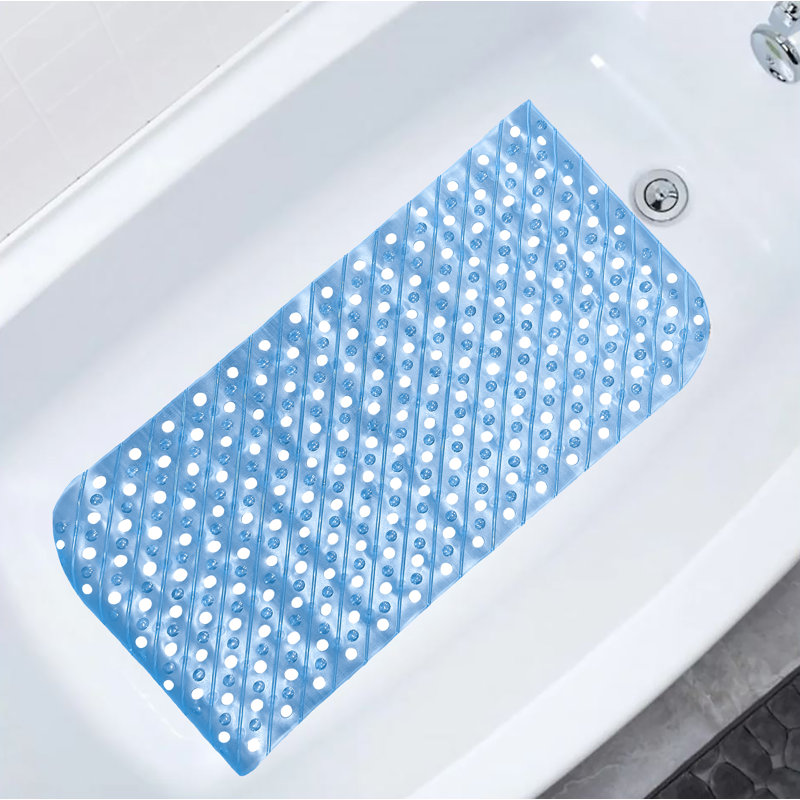 Tapis de douche à pois Aariketh, Bleu