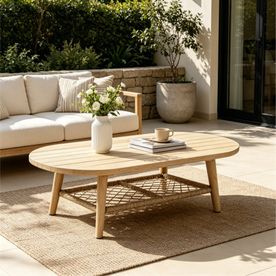 Table basse ovale d'extérieur