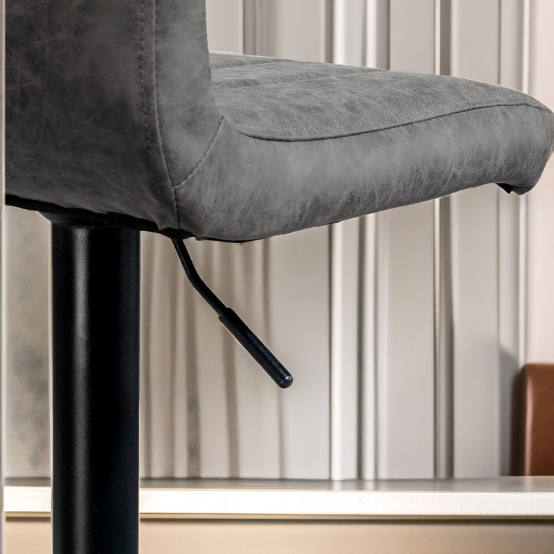 Baldinelli Swivel Upholstered Adjustable Height Counter Stool