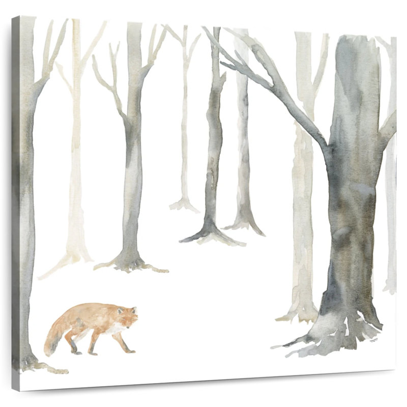Alvord Winter Forest Fox, H 10 po x l 10 po