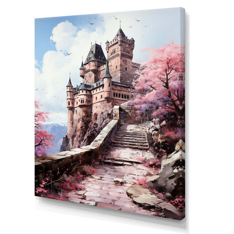 Vevat, Allemagne, château de Heidelberg, H 32 po x l 24 po x P 1 po, Toile tendue
