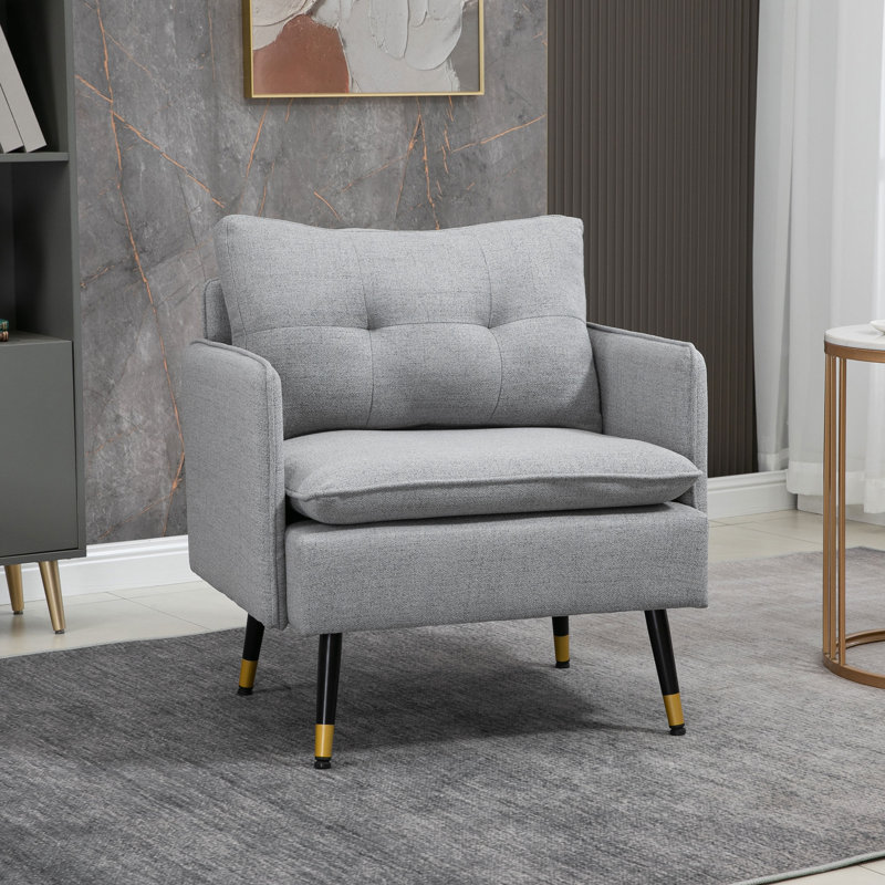 Fauteuil en polyester 29,9 po Jathzired, 100% polyester gris