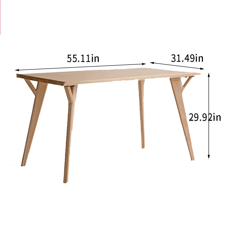 Meagyn Solid Wood Dining Table, 31.5" W x 55.11" L