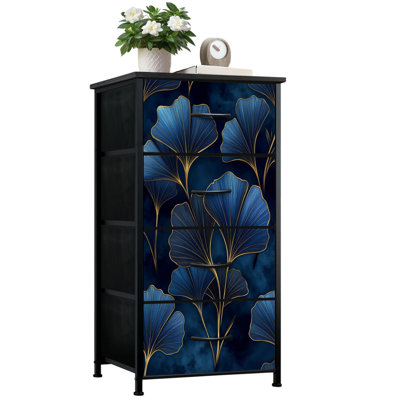 Commode pour chambre à coucher avec 4 tiroirs de rangement Golden Ginkgo Leaves