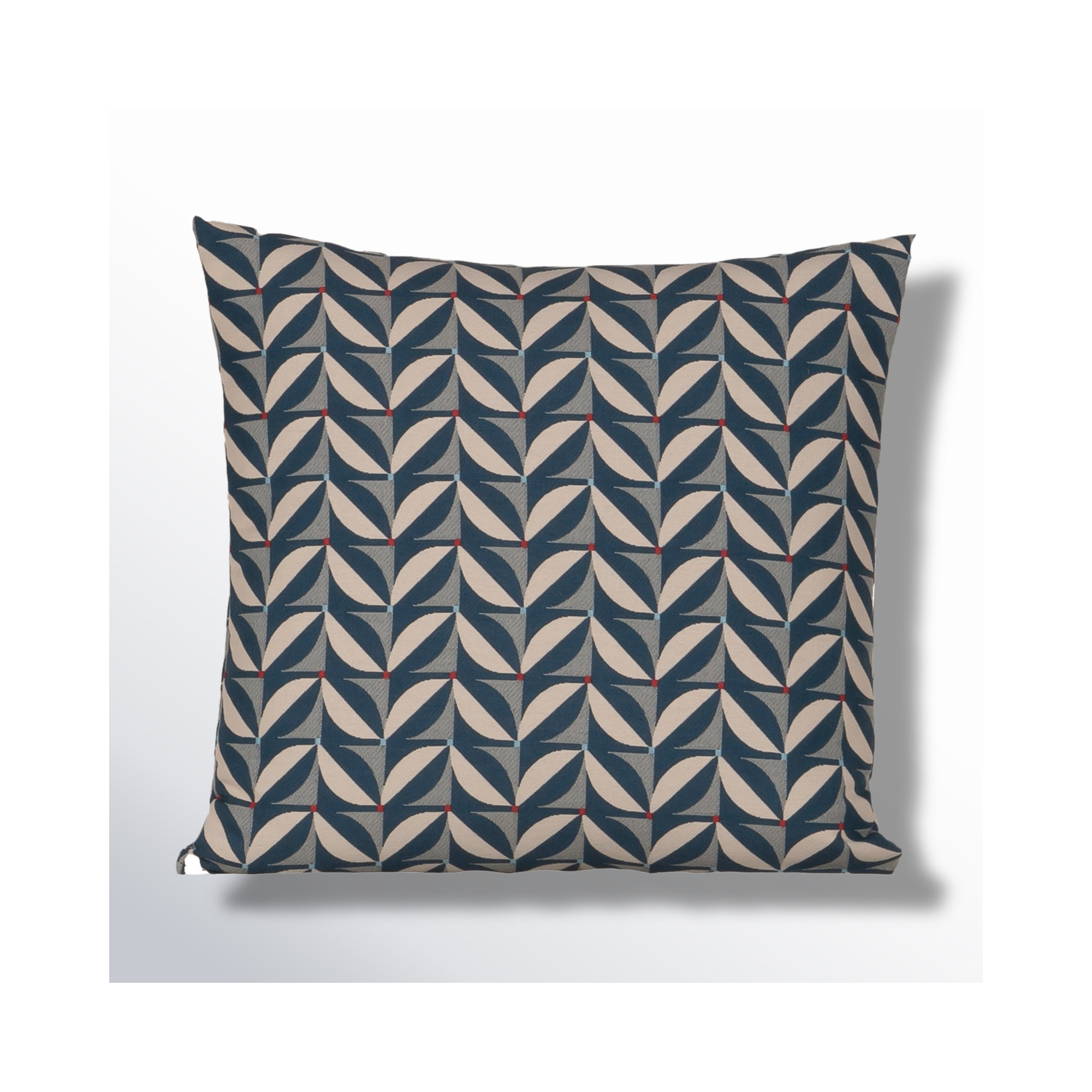 Mattelynn Geometric Indoor/Outdoor Throw Pillow, Blue, 
Square 17"