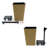 Smart Self-Watering Planters - 2 Units. Brown. Handcrafted Weaving. All-Weather Resistance. Easy Installation. 7"X7"X7.8" & 9.4"X9.4"X13.8". Water Level Indicator Pack. Handmade For Outdoor Use.-440073885