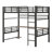  Bowmin Full Size Metal Loft Bed Frame With Storage Shelf And LED Light