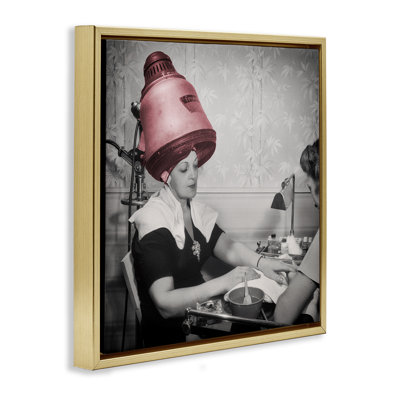 Vintage Hair & Nails Salon Floating Frame, design by Sophie 6