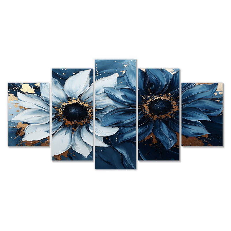 Heverlee - Tournesols, art mural - ensemble d'art mural en losange