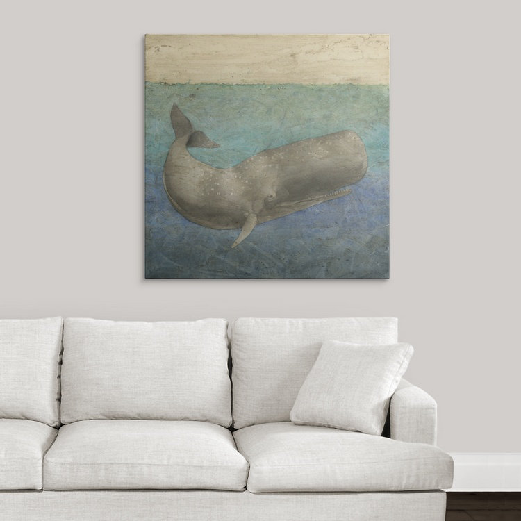 « ii » megan meagher, reproduction d’art Diving Whale, H 30 po x l 30 po x P 1,5 po, Toile