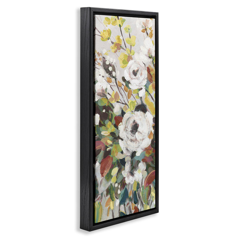  "Mixed Flowers Array", art mural encadré sur toile flottante par Carol Robinson, H 31 po x l 15 po