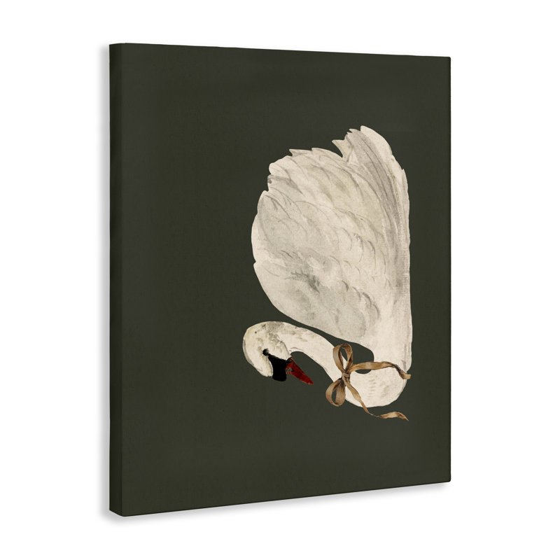 Cygne des Fêtes avec toile en ruban, design par lettré et doublé, H 16 po x l 20 po