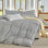 Ensemble de housse de couette à rayures 100% coton délavé
