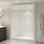 Ove Decors Selby X P 74 po H Porte de douche coulissante droite sans cadre en verre transparent