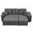 Versatile Reversible Sofa Bed With Side Shelf And Storage Chaise-506992004