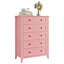Commode 5 tiroirs avec tiroirs profonds et boutons en métal, grande commode en bois moderne pour le rangement de la chambre à coucher, du vestibule et du placard, spacieuse et durable