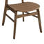 Chaise en bois massif avec siège et dossier courbés-705503403