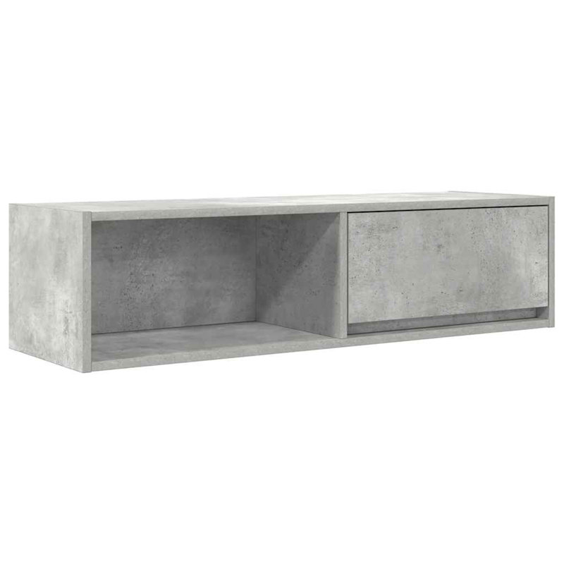 TV Cabinet 80X31x25.5 Cm Engineered Wood, Concrete Grey, 100 cm