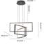 Kanise 3-Light Modern Chandelier Rectangular Black Cage Kitchen Island Pendant with Remote-205194047