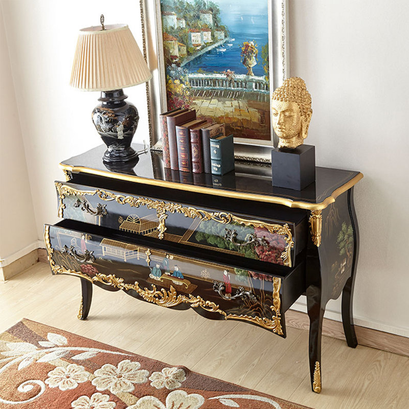 Console rustique avec tiroirs