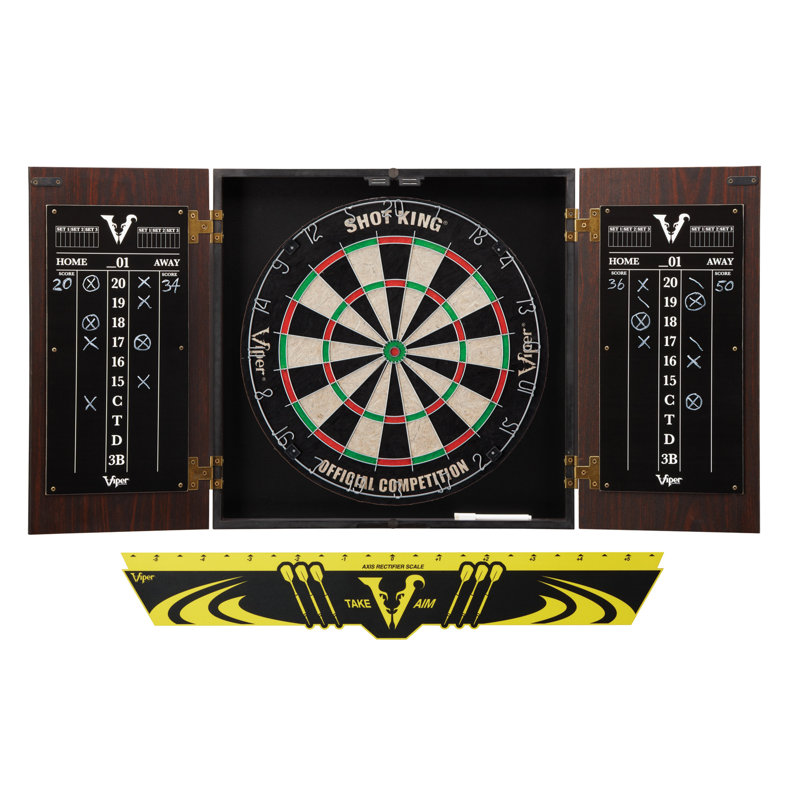 Armoire de jeu de fléchettes Viper Stadium avec jeu de fléchettes King Sisal