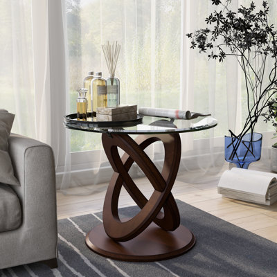 Ronks Glass Top End Table