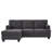 86" Linen Upholstered Sofa with a Movable Storage Ottoman, Underseat Storage and 2 Flip-up Armrests-117792575