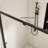 44-48" W X 72" H Scalable Adjustable Frame Shower Door With 1/4"(6Mm) Clear Sgcc Tempered Glass,Transparent Safety Film For Glass,Aluminium Alloy Matte Black Finish ,Reversible Installation