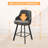Swivel Linen Upholstered Bar Stool with High Back (Set of 3)-1084916174-1084916211-1084916208