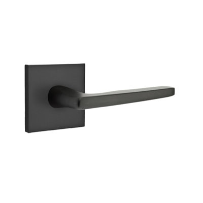 Hermes Flat Privacy (Bed & Bath) Door Lever with Square Rosette
