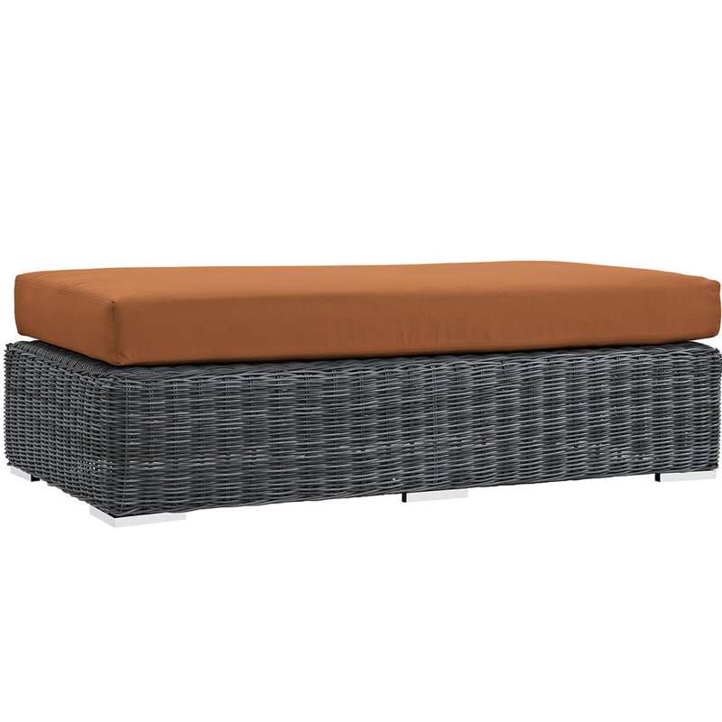 Repose-pieds d'extérieur rectangulaire Sunbrella Modway Summon, Toile Sunbrella® toscan