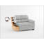 Chaise en peluche avec tissu texturé, capitonnage et structure en bois massif pour les salons modernes