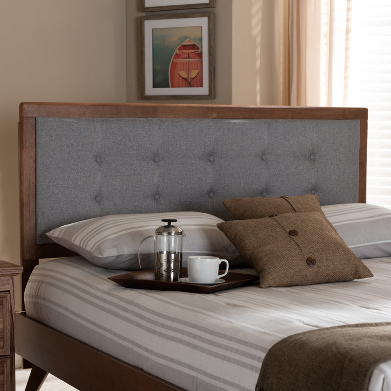 Kintzel Upholstered Headboard, Light Gray, Full