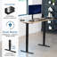 Bureau debout électrique 60 "x 24" VIVO, plateau de table en bois récupéré, structure noire-117170478-117170474-117170475