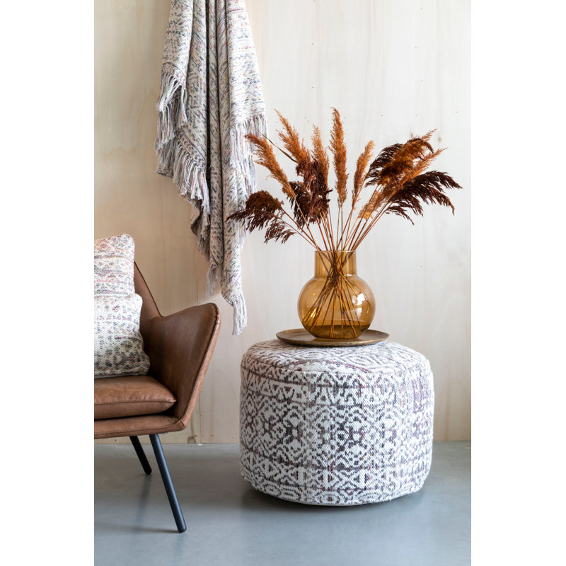 Liv Round Pouf, Gray