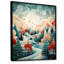 Orange et vert pin de Noël festif II - forêt, art mural-112525483-189556658