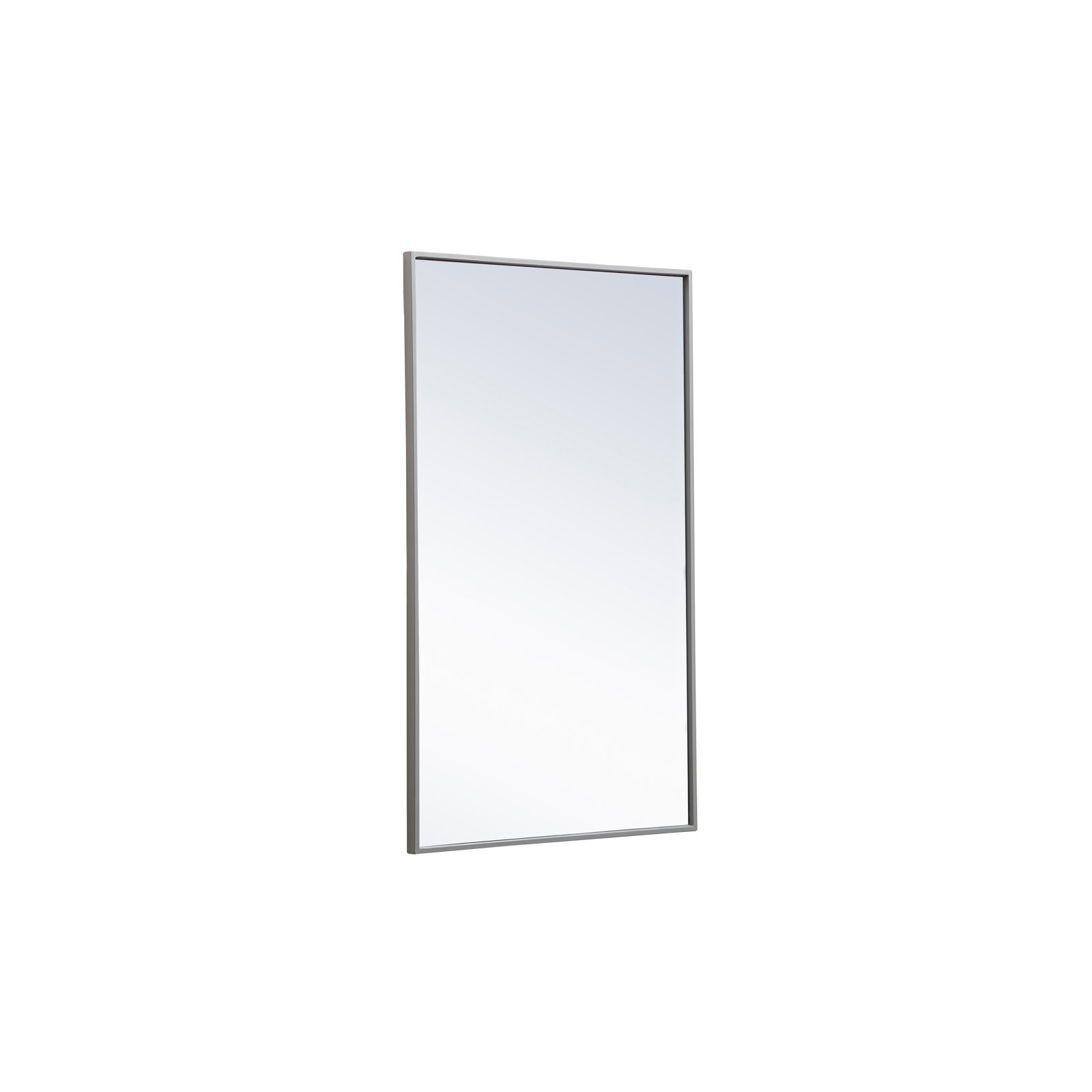 Sabine Metal Rectangle Wall Mirror, 40" x 24", Gray