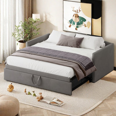 Upholstered Daybed With Pop Up Trundle by Red Barrel Studio