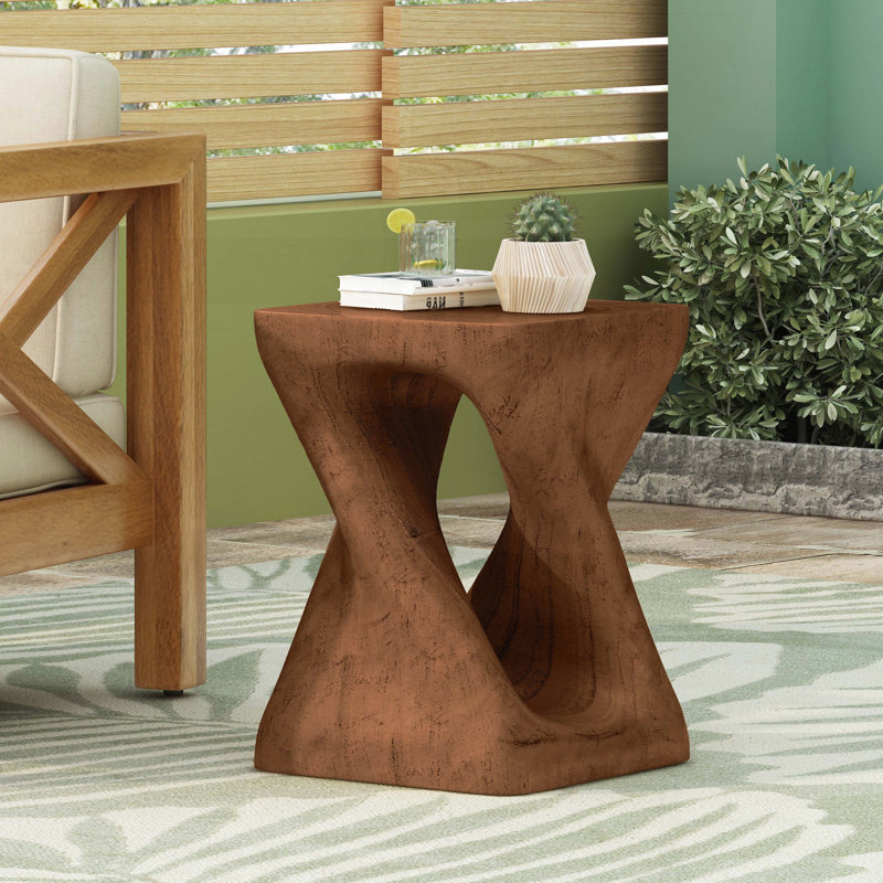 Table d'appoint MGO Twist Shape, Brun