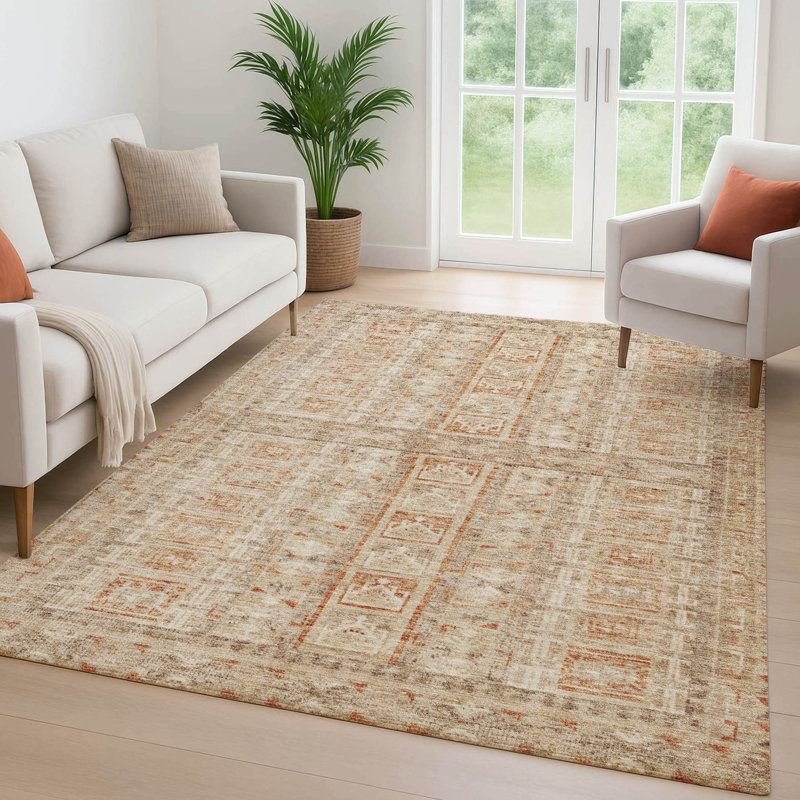 Tapis rayé de qualité supérieure Mayfield, Paprika, 5 pi x 7 pi 6 po