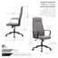 Linen Office Chair with Headrest-290489041