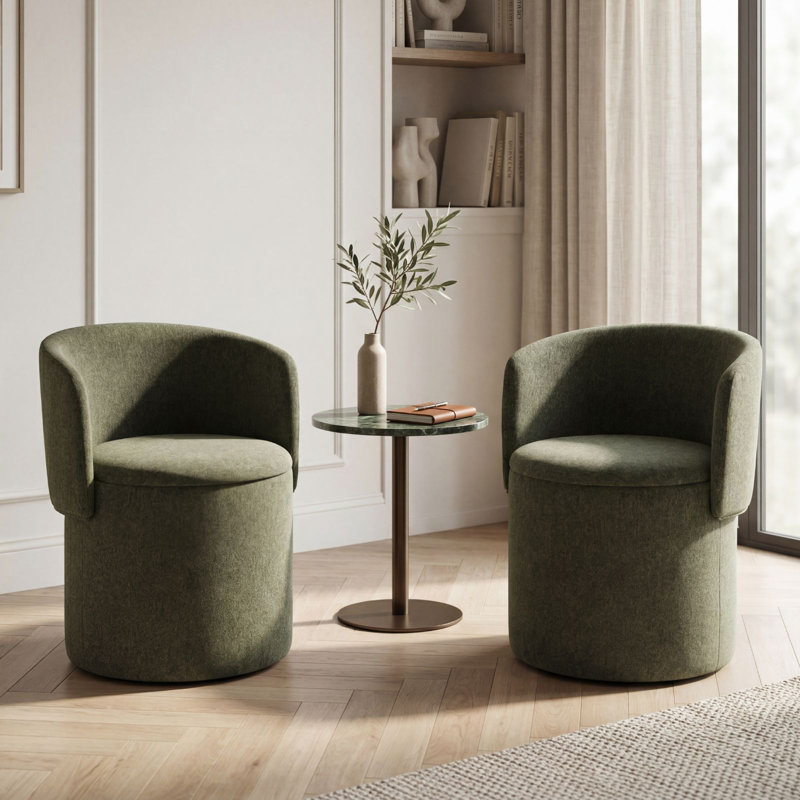 Upholstered Dining Chair, Green, Green