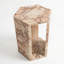 Table d'appoint en marbre naturel, table de bout hexagonale avec finition polie, socle en pierre géométrique moderne et table de chevet pour le salon-724256989-724256994-724257003