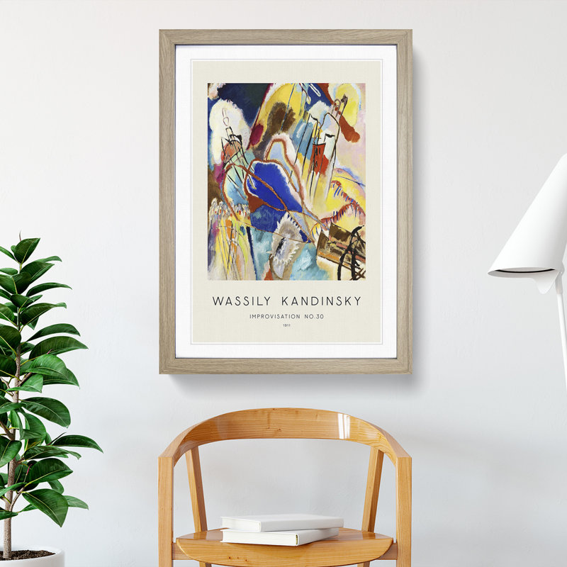 Improvisation No.30 by Wassily Kandinsky - Picture Frame Painting, Oak Framed, 65cm H x 48cm W x 2cm D