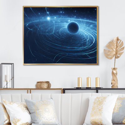 Blue Solar System Magnetic Galaxy - Print