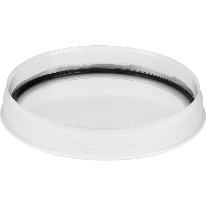 Lentille cylindrique ronde en verre transparent, Blanc, H 0,83 po x l 5 po x P 5 po