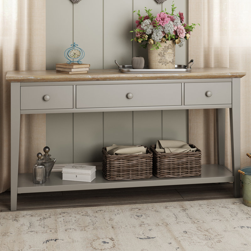 Bayou 143cm Console Table, Dove Grey