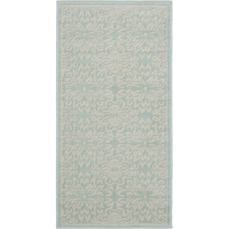 Tapis ivoire / vert écume de mer Yurig, Rectangle 2 pi x 4 pi