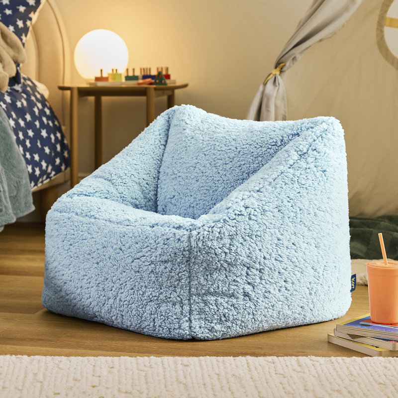 icon Kids Teddy Bear Armchair Bean Bag Natural Childrens Bean Bags, Blue