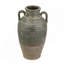 Vase en terre cuite 8,7 x 8,7 x 15,7 po avec fini vert vieilli